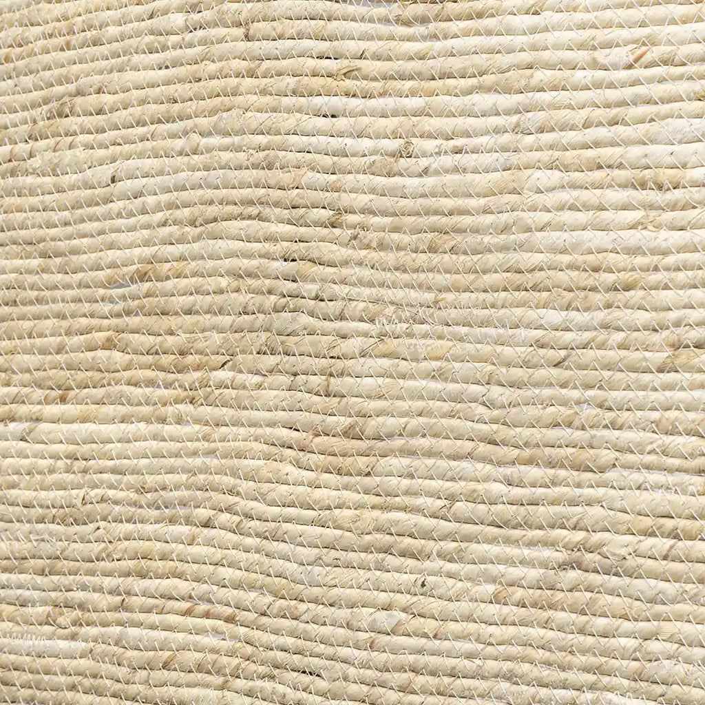 Alfombra Estrecha de Yute con Bordado Lateral