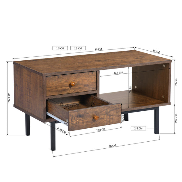 Rack 2 Cajones Tono Roble
