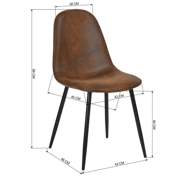 Set de 4 Sillas, Comedor Charlton Vintage