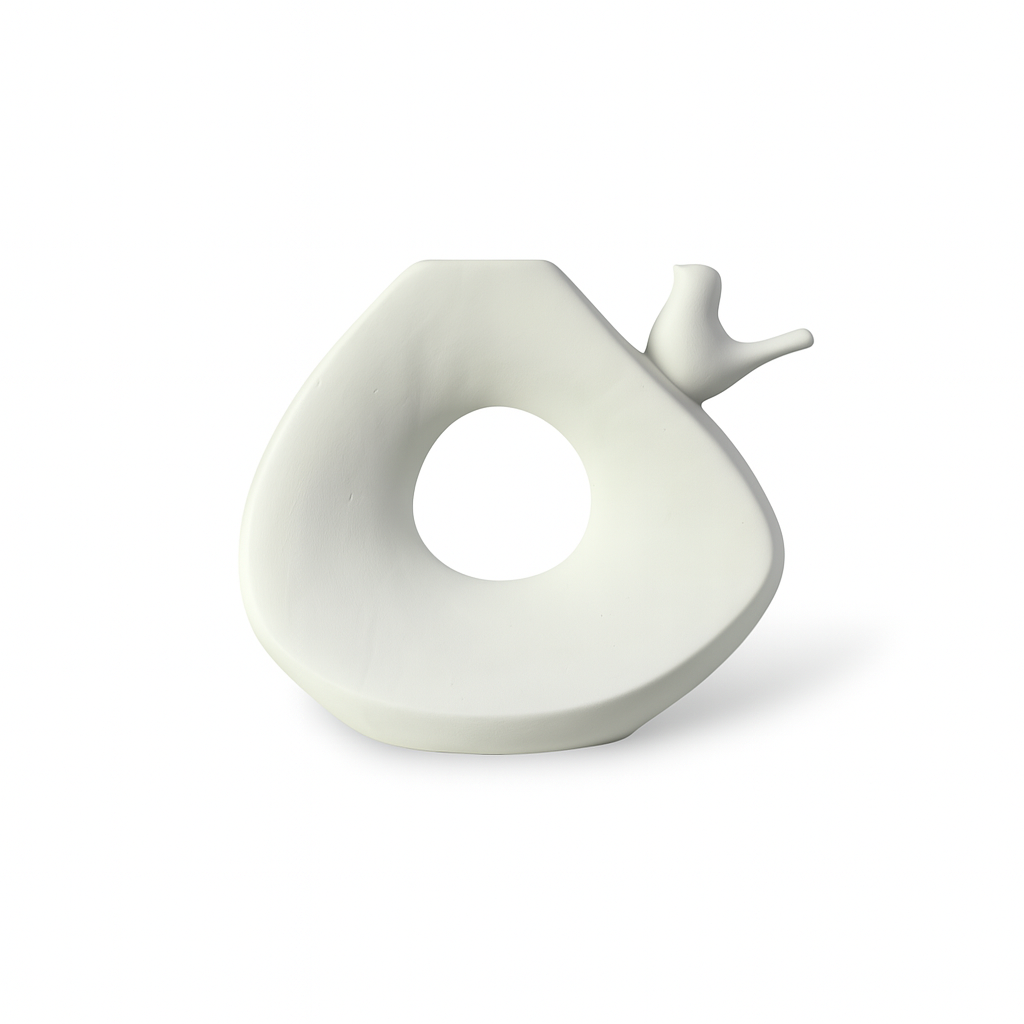 Florero de Cerámica Blanca — Diseño Minimalista y Elegancia Atemporal