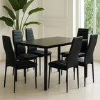 Mesa de Vidrio Negra 6 sillas