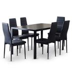 Mesa de Vidrio Negra 6 sillas